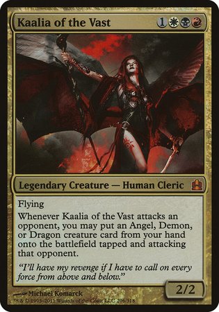 Kaalia of the Vast (Oversized) [Commander 2011 Oversized] | Cards and Coasters CA