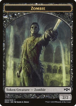 Zombie Token [Ravnica Allegiance Tokens] | Cards and Coasters CA
