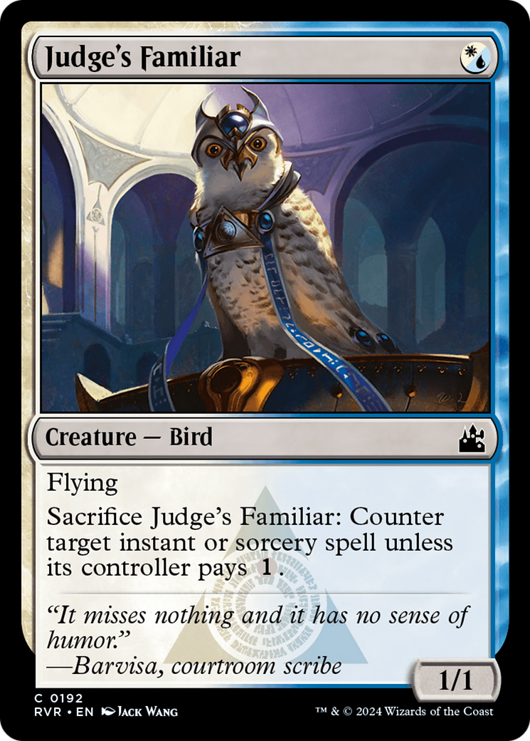 Judge's Familiar [Ravnica Remastered] | Cards and Coasters CA