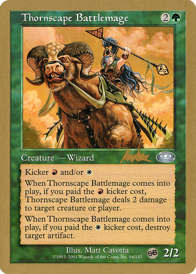 Thornscape Battlemage (Brian Kibler) (SB) [World Championship Decks 2002] | Cards and Coasters CA