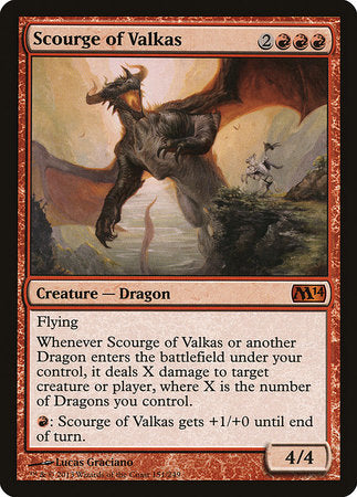 Scourge of Valkas [Magic 2014] | Cards and Coasters CA