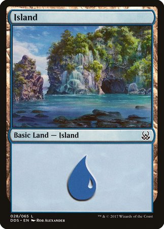 Island (28) [Duel Decks: Mind vs. Might] | Cards and Coasters CA