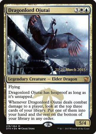 Dragonlord Ojutai [Dragons of Tarkir Promos] | Cards and Coasters CA