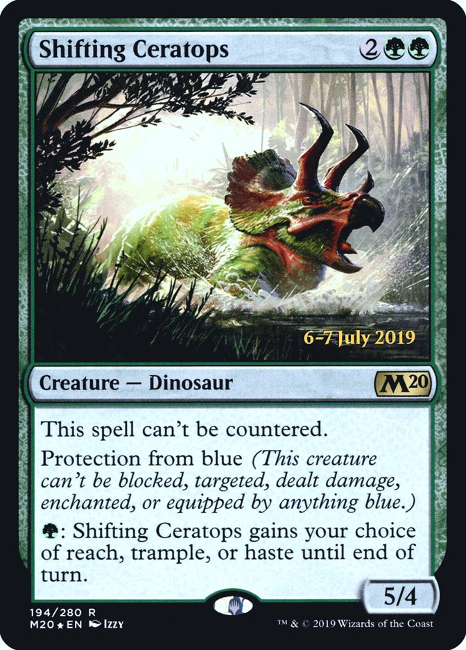 Shifting Ceratops  [Core Set 2020 Prerelease Promos] | Cards and Coasters CA