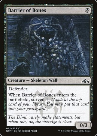 Barrier of Bones [Guilds of Ravnica] | Cards and Coasters CA