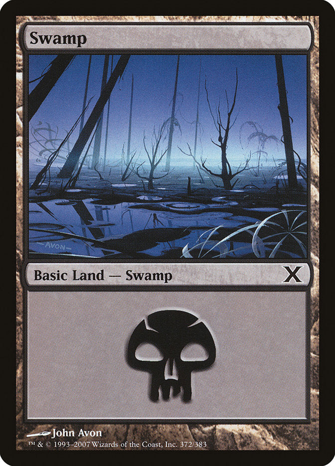 Swamp (372) [Tenth Edition] | Cards and Coasters CA