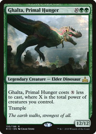 Ghalta, Primal Hunger [Rivals of Ixalan Promos] | Cards and Coasters CA