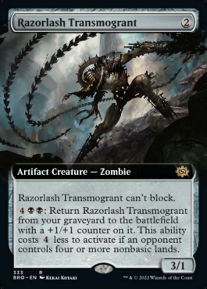 Razorlash Transmogrant (Extended Art) [The Brothers' War] | Cards and Coasters CA