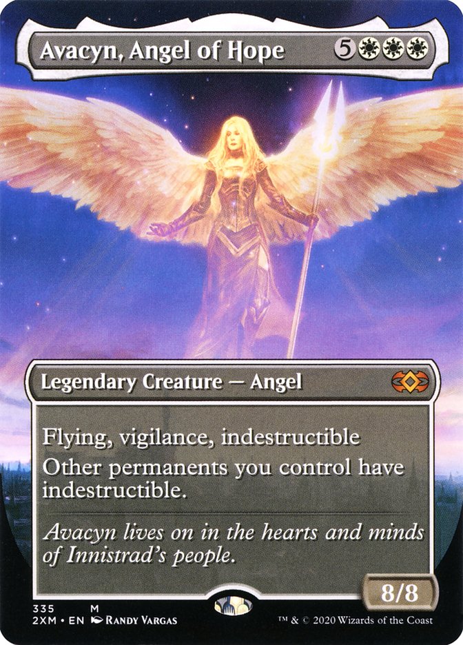 Avacyn, Angel of Hope (Borderless) [Double Masters] | Cards and Coasters CA