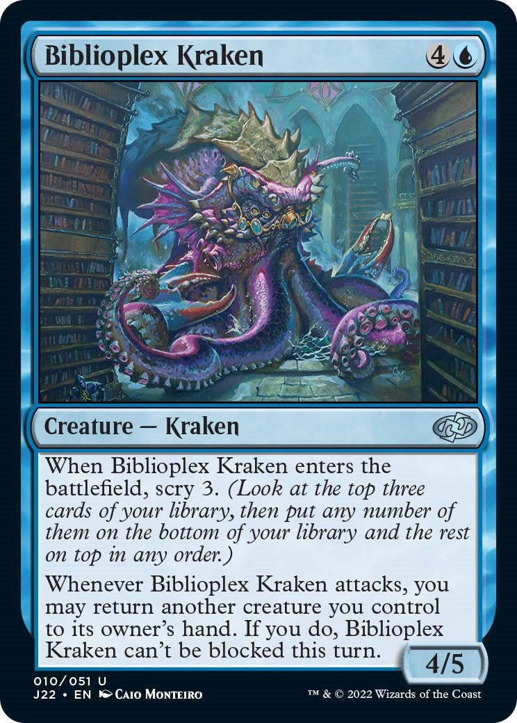 Biblioplex Kraken [Jumpstart 2022] | Cards and Coasters CA