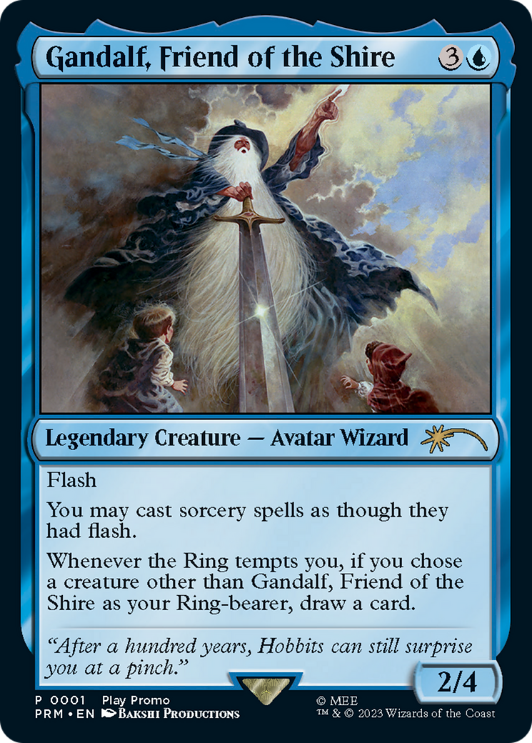 Gandalf, Friend of the Shire [Wizards Play Network 2023] | Cards and Coasters CA