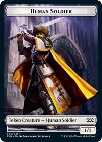 Human Soldier // Tuktuk the Returned Double-sided Token [Double Masters Tokens] | Cards and Coasters CA