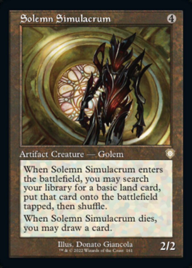 Solemn Simulacrum (Retro) [The Brothers' War Commander] | Cards and Coasters CA