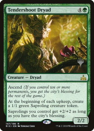 Tendershoot Dryad [Rivals of Ixalan Promos] | Cards and Coasters CA