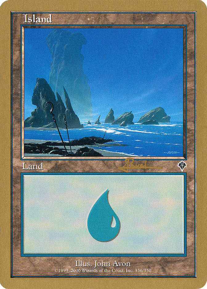 Island (ar336) (Antoine Ruel) [World Championship Decks 2001] | Cards and Coasters CA