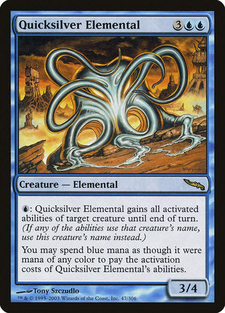 Quicksilver Elemental [Mirrodin] | Cards and Coasters CA