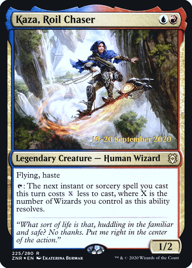 Kaza, Roil Chaser  [Zendikar Rising Prerelease Promos] | Cards and Coasters CA