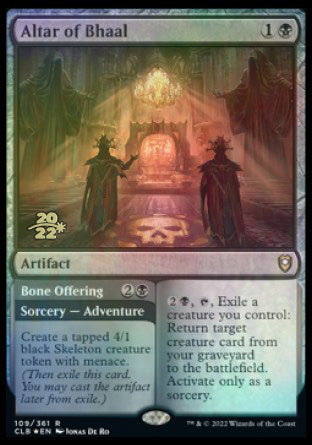 Altar of Bhaal // Bone Offering [Commander Legends: Battle for Baldur's Gate Prerelease Promos] | Cards and Coasters CA