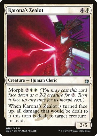 Karona's Zealot [Masters 25] | Cards and Coasters CA