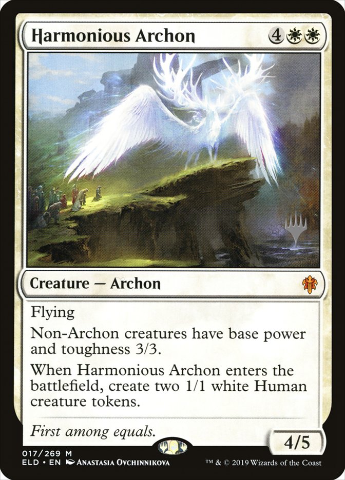 Harmonious Archon (Promo Pack) [Throne of Eldraine Promos] | Cards and Coasters CA