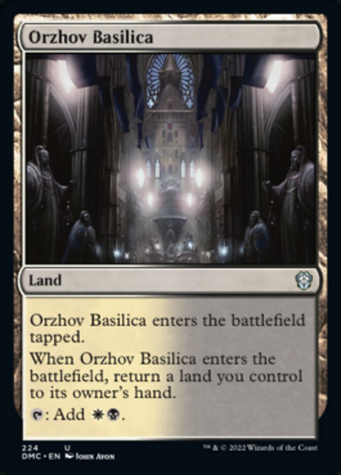 Orzhov Basilica [Dominaria United Commander] | Cards and Coasters CA