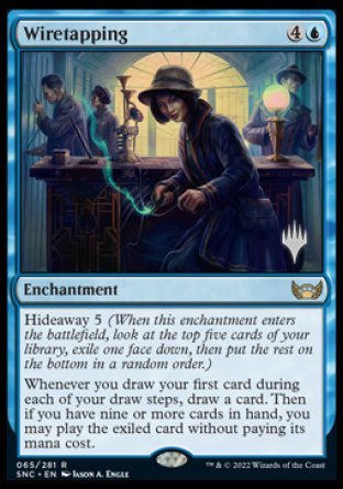 Wiretapping (Promo Pack) [Streets of New Capenna Promos] | Cards and Coasters CA