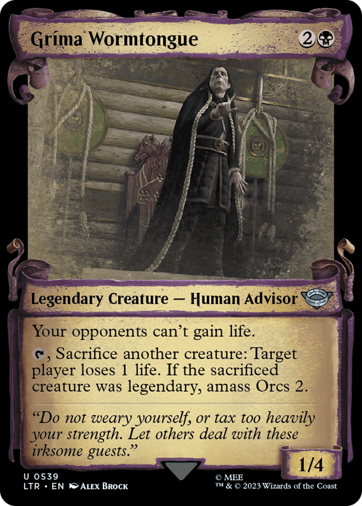 Grima Wormtongue [The Lord of the Rings: Tales of Middle-Earth Showcase Scrolls] | Cards and Coasters CA