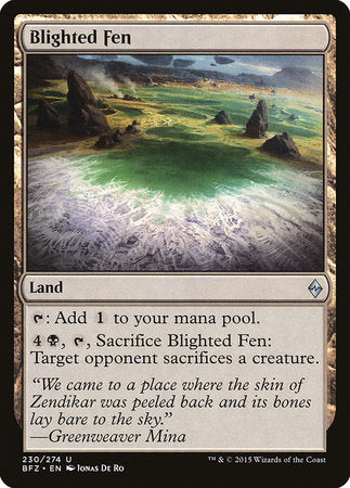 Blighted Fen [Battle for Zendikar] | Cards and Coasters CA