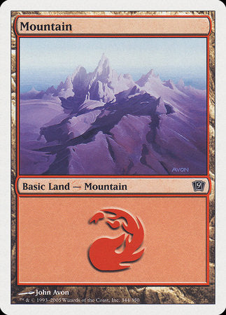 Mountain (344) [Ninth Edition] | Cards and Coasters CA