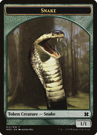 Snake Token [Modern Masters 2015 Tokens] | Cards and Coasters CA