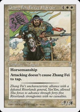Zhang Fei, Fierce Warrior [Portal Three Kingdoms] | Cards and Coasters CA