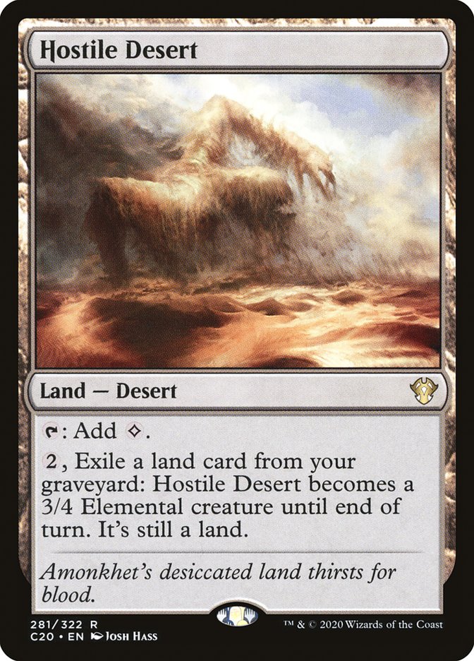 Hostile Desert [Commander 2020] | Cards and Coasters CA