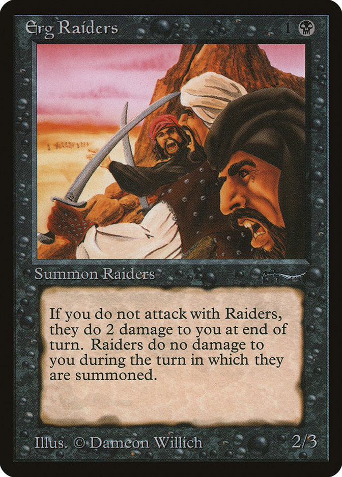 Erg Raiders (Dark Mana Cost) [Arabian Nights] | Cards and Coasters CA