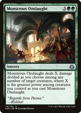 Monstrous Onslaught [Aether Revolt] | Cards and Coasters CA