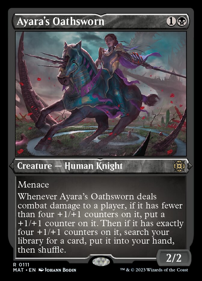 Ayara's Oathsworn (Foil Etched) [March of the Machine: The Aftermath] | Cards and Coasters CA