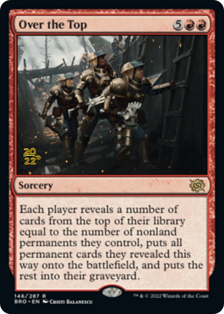 Over the Top [The Brothers' War: Prerelease Promos] | Cards and Coasters CA