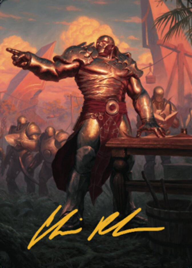 Karn, Living Legacy Art Card 1 (Gold-Stamped Signature) [Dominaria United Art Series] | Cards and Coasters CA