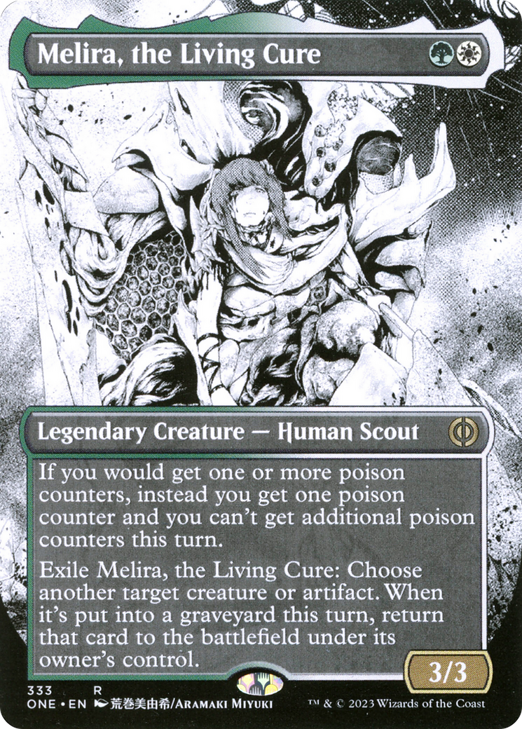 Melira, the Living Cure (Borderless Manga) [Phyrexia: All Will Be One] | Cards and Coasters CA