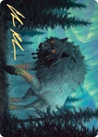 Sarulf, Realm Eater Art Card (Gold-Stamped Signature) [Kaldheim: Art Series] | Cards and Coasters CA
