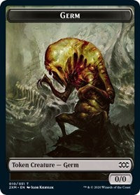 Germ // Human Soldier Double-sided Token [Double Masters Tokens] | Cards and Coasters CA