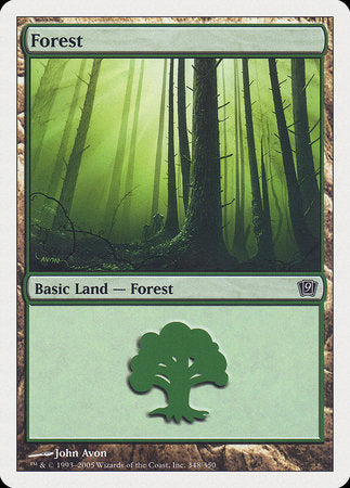 Forest (348) [Ninth Edition] | Cards and Coasters CA