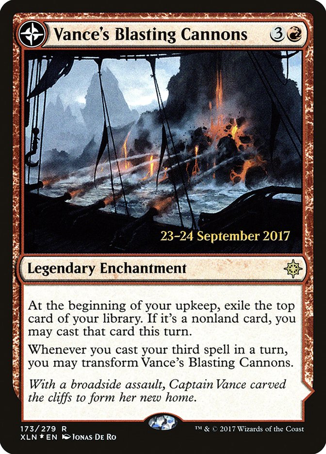 Vance's Blasting Cannons // Spitfire Bastion  [Ixalan Prerelease Promos] | Cards and Coasters CA