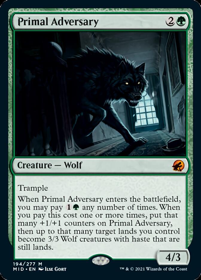 Primal Adversary [Innistrad: Midnight Hunt] | Cards and Coasters CA