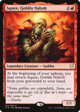 Squee, Goblin Nabob [Commander 2019] | Cards and Coasters CA