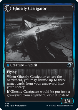 Covetous Castaway // Ghostly Castigator [Innistrad: Double Feature] | Cards and Coasters CA