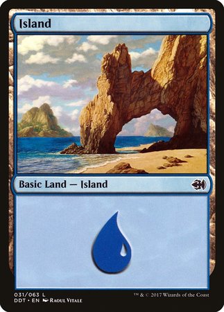 Island (31) [Duel Decks: Merfolk vs. Goblins] | Cards and Coasters CA