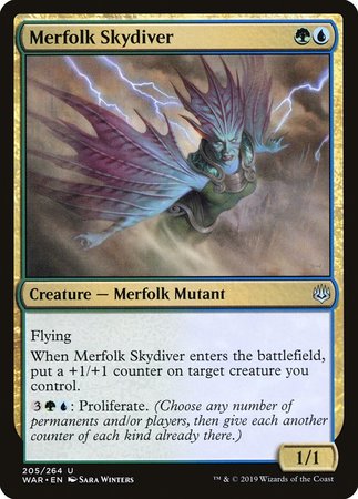 Merfolk Skydiver [War of the Spark] | Cards and Coasters CA