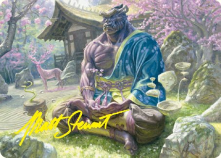 Kosei, Penitent Warlord Art Card (Gold-Stamped Signature) [Kamigawa: Neon Dynasty Art Series] | Cards and Coasters CA