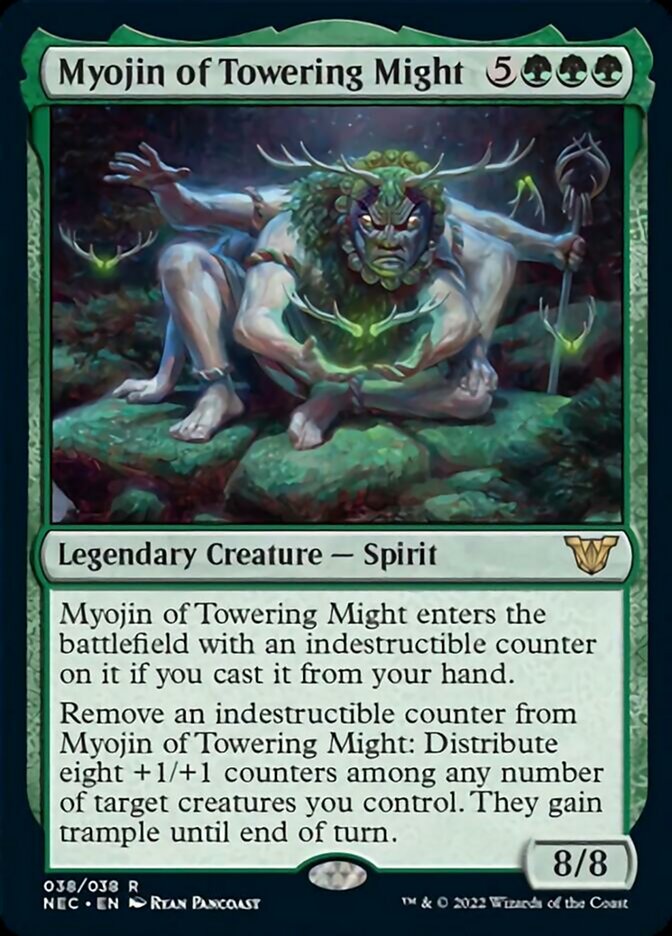 Myojin of Towering Might [Kamigawa: Neon Dynasty Commander] | Cards and Coasters CA