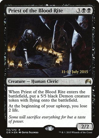 Priest of the Blood Rite [Magic Origins Promos] | Cards and Coasters CA